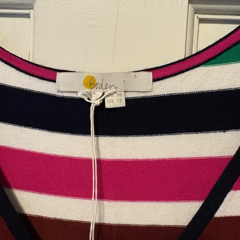 NWT Boden Gracie striped knitted sweater dress sleeveless women’s 12 uk 16 new - Picture 5 of 7